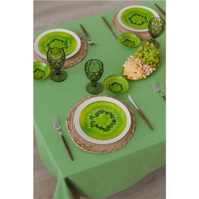 Салатник Доляна «Романтичный киви», d=22 см, цвет зелёный