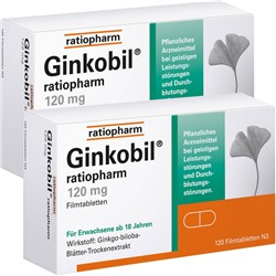 Ginkobil (Гинкобил) ratiopharm 120 mg 2X120 шт