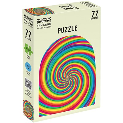 Puzzle ТРИ СОВЫ   77 элементов "Цветная бесконечность" (ПК77_54619)