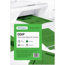 Бумага "OfficeSpace. Deep" А4, 80г/м, 50л., зеленая (245201)