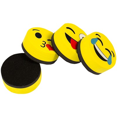 Стиратель для магнитно-маркерной доски OfficeSpace "Смайлик" 50мм (261123) материал EVA, желтый