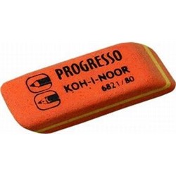Ластик Koh-i-Noor "Progresso" 80-84 (6821080006KDRU) двухцветн., каучук, 42*14*8мм