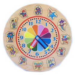 Модель деревянная сборная «Часы-радуга»