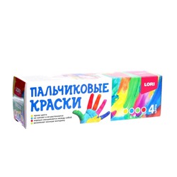 Пальчиковые краски, 4 цв. по 40 мл