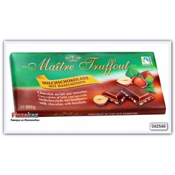 Молочный шоколад с дробленым фундуком, Maitre Truffout 100 гр
