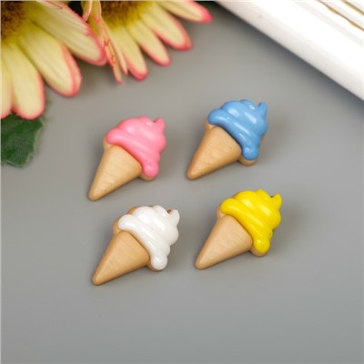Набор пуговиц декоративных пластик "Рожок мороженого" (набор 18 шт) 2,2х1,3 см