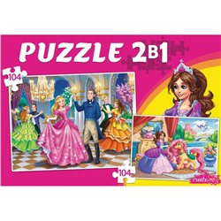 Puzzle 2 в 1 "Принцессы №4" 104 эл. (П104-8110)