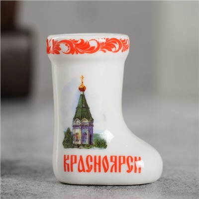 Сувенир для зубочисток в форме валенка «Красноярск»