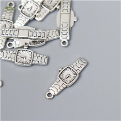Декор для творчества металл "Наручные мужские часы" серебро G116B925 2,3х0,9 см
