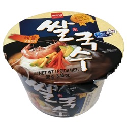 Рисовая лапша быстрого приготовления со вкусом морепродуктов Wang, Корея, 98 г