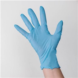 Перчатки нитриловые CONNECT BLUE NITRILE, неопудренные, размер M, 100 шт/уп, 3 гр, цена за 1 шт, цвет голубой