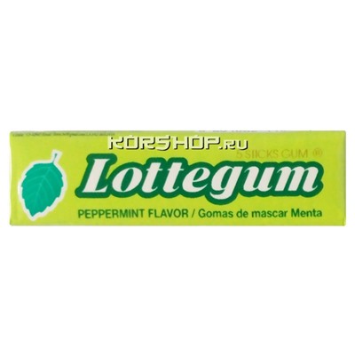 Жевательная резинка Lotte Gum Peppermint, Корея, 12,5 г