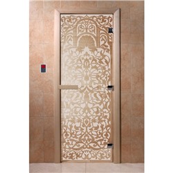 Дверь «Флоренция», размер коробки 200 × 80 см, левая, цвет сатин
