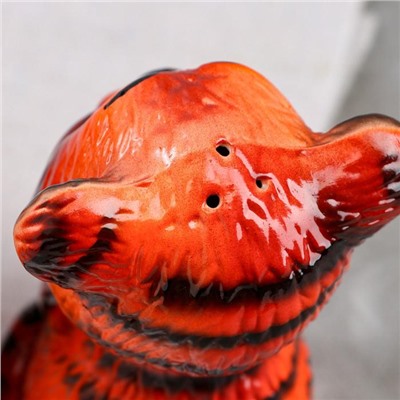 Набор для специй "Тигры", цвет оранжевый, глянец, керамика, 0.3 л, микс