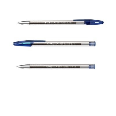 Ручка гелевая ErichKrause "R-301 Classic Gel" (53346) синяя, 0.5мм, прозрачный корпус