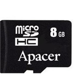 Карта памяти Apacer micro SD  8 Gb без адаптера (class 10) {Корея}