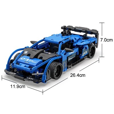 Конструктор инерционный «Спорткар», 380 деталей
