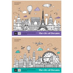 Альбом для рисования ArtSpace А5 40л. на склейке "Путешествия. City of dreams" (А40мкл_26370)