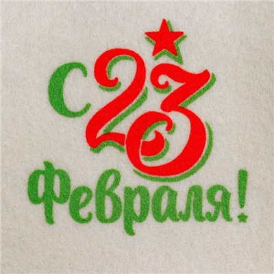 Банный набор в подарочной коробке "С 23 Февраля!", 5 в 1