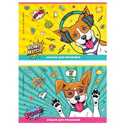 Альбом для рисования ArtSpace 40л. на скрепке "Животные. Comic animals" (А40Э_44496) ЭКОНОМ, обложка картон