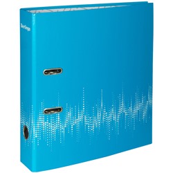 Папка-регистратор Berlingo "Neon", ламинированная, 70мм, неоновая голубая (АМI70801)