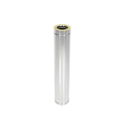 Труба термо, L=1000 мм, сталь AISI 316/AISI 304, толщина 0.5 мм, d=80 × 140 мм, с хомутом