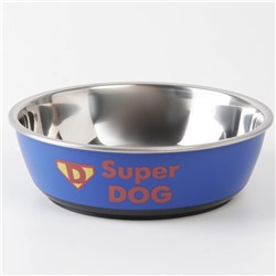 Миска металлическая для собаки Super dog, 450 мл, 14х4.5 см