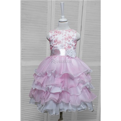 Платье арт.ua-036, цвет белый/розовый