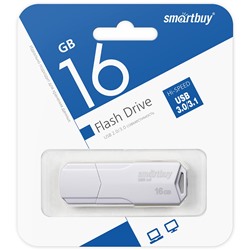 Флеш-накопитель  16Гб "Smartbuy CLUE" White (SB16GBCLU-W)