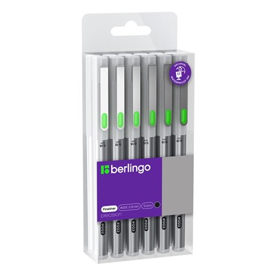 Ручка капиллярная Berlingo "Precision #003" черная 0.15мм (CK_50003) серебристый корпус