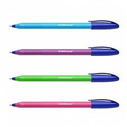 Ручка шар. ErichKrause "Ultra Glide Technology U-108 Neon Stick" (58092) синяя, 1мм, цветной трехгран. корпус, игольчатый стержень
