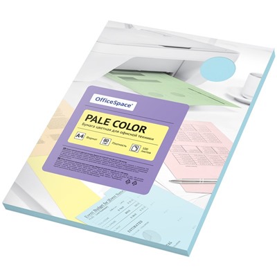 Бумага "OfficeSpace. Pale Color" А4, 80г/м, 100л., голубая (PC_38231)