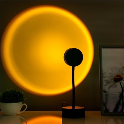 Настольная лампа 16743/1 LED (желтый свет) USB черный 10х10х30 см
