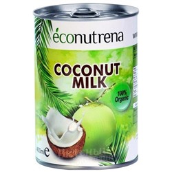 Кокосовое молоко органическое 17% Econutrena, 400 мл.