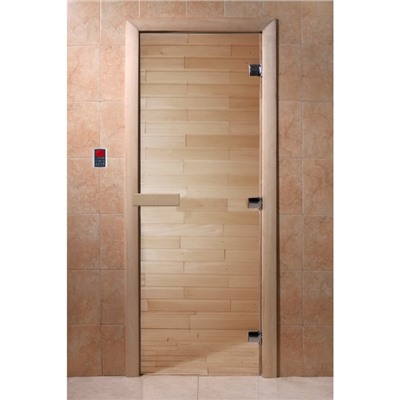Дверь «Прозрачная», размер коробки 200 × 80 см, ольха, универсальная