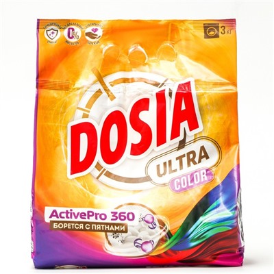 Порошок для автоматических стиральных машин и ручной стирки Dosia Ultra Color 3кг