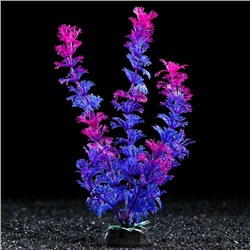 Растение искусственное аквариумное, 4 х 20 см, фиолетовое, 1 шт.