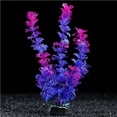 Растение искусственное аквариумное, 4 х 20 см, фиолетовое, 1 шт.