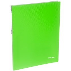 Папка с пруж. скоросшивателем BERLINGO "Neon" неоновая зеленая (AHp_00802) 700мкм, 17мм