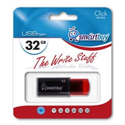 Флеш-накопитель  32Гб "Smartbuy Click" Black-Red