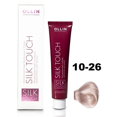 Крем-краситель для окрашивания волос Ollin Professional Silk Touch, тон 10/26 светлый блондин розовый, 60 мл