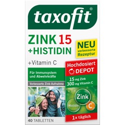 taxofit Zink + Histidin + Vitamin C Depot Tabletten 40 шт., 34,6 г