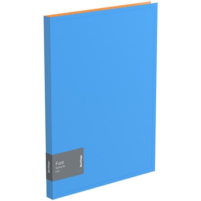 Папка с пруж. скоросшивателем BERLINGO "Fuze" голубая (AHp_00310) 600мкм, 17мм
