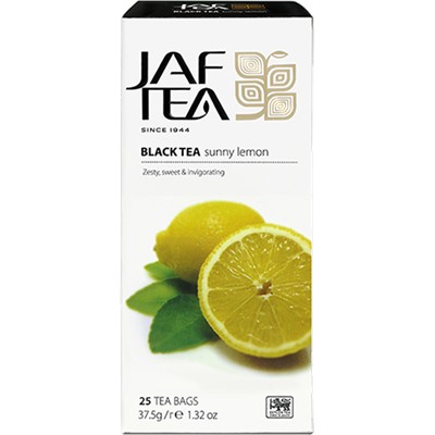 JAF TEA. Черный. Лимон 37,5 гр. карт.пачка, 25 пак.