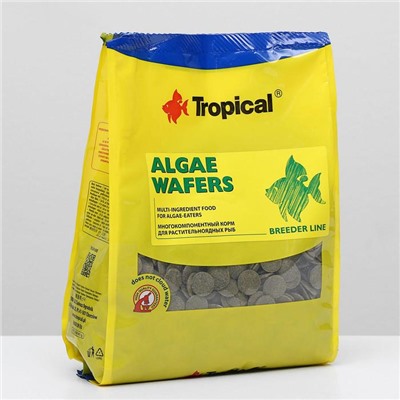 Корм Tropical Algae Wafers для растительноядных рыб , тонущие чипсы, 1 кг