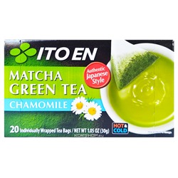 Зеленый чай с добавлением Матча и ромашки Itoen (20 шт.), Япония, 30 г Акция