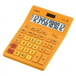 Калькулятор 12 разрядов GR-12C - RG оранжевый 2 питания 209х155х35 мм (аналог 888) CASIO {Китай}