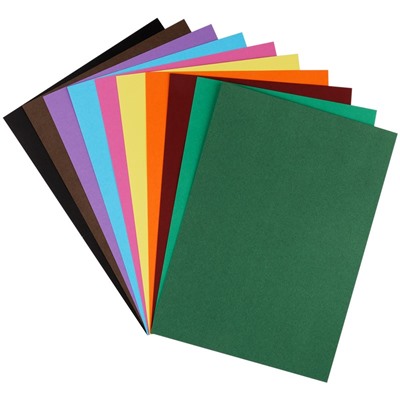 Цветной картон ArtSpace тонированный в массе А4 10л. 10цв., 180г/м2 (КТ10А4_37986) в пакете, немелованный