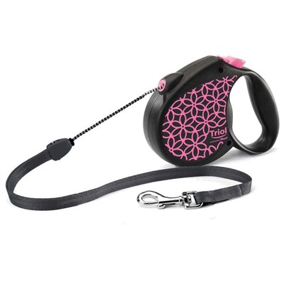 Поводок-рулетка для собак Triol-Flexi Life Pink, трос, M, 5 м до 20 кг