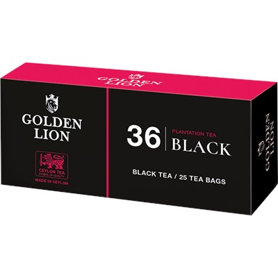 GOLDEN LION. 36 Black tea карт.пачка, 25 пак.